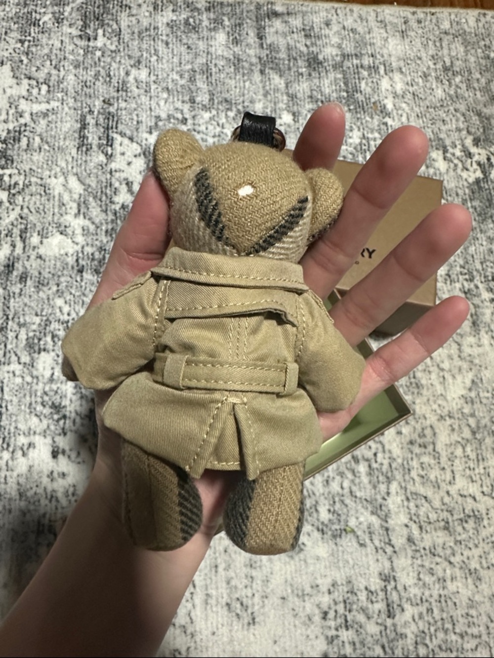 Burberry Tan Bear Keychain with Trench Coat Detail - Picture 3 of 4